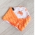 Ocieplacz dwustronny/ chustka dziecięca Minky + bawełna 100%- pomarańczowe liski